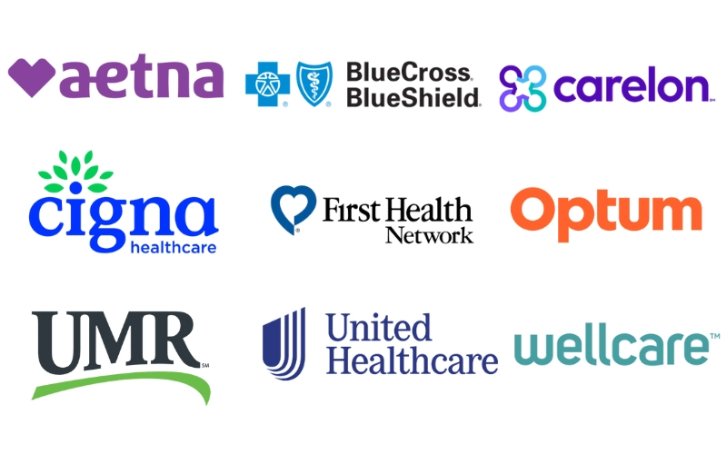 Logos of insurance plans accepted